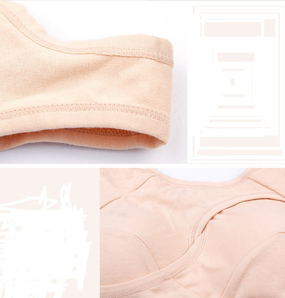 Plus Size Wireless Cotton Sleep Bra with Removable Pads