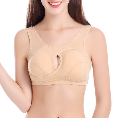 Plus Size Wireless Cotton Sleep Bra with Removable Pads