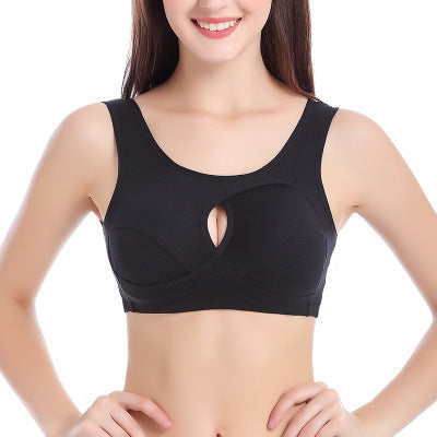 Plus Size Wireless Cotton Sleep Bra with Removable Pads