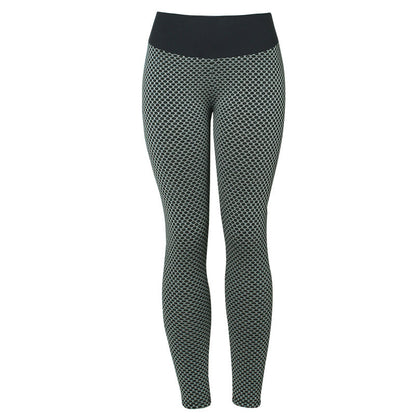 Plaid High-Waist Seamless Yoga Leggings for Women