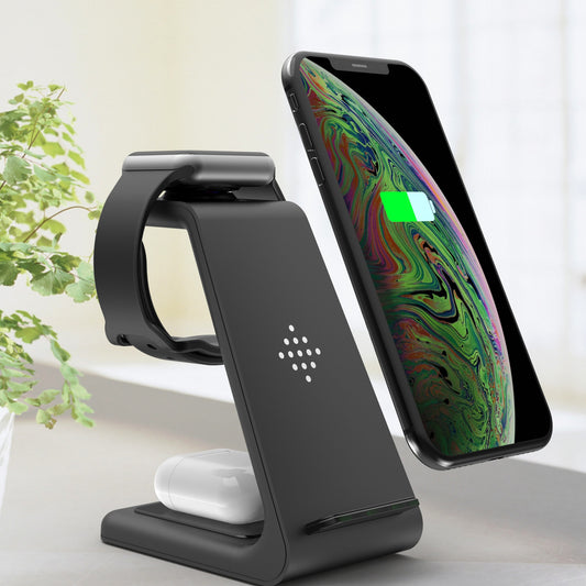 3-in-1 Fast Wireless Charging Station – Quick Charge Dock & Phone Stand